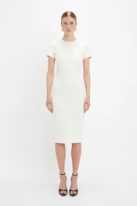 Fitted T-shirt Dress In Ivory