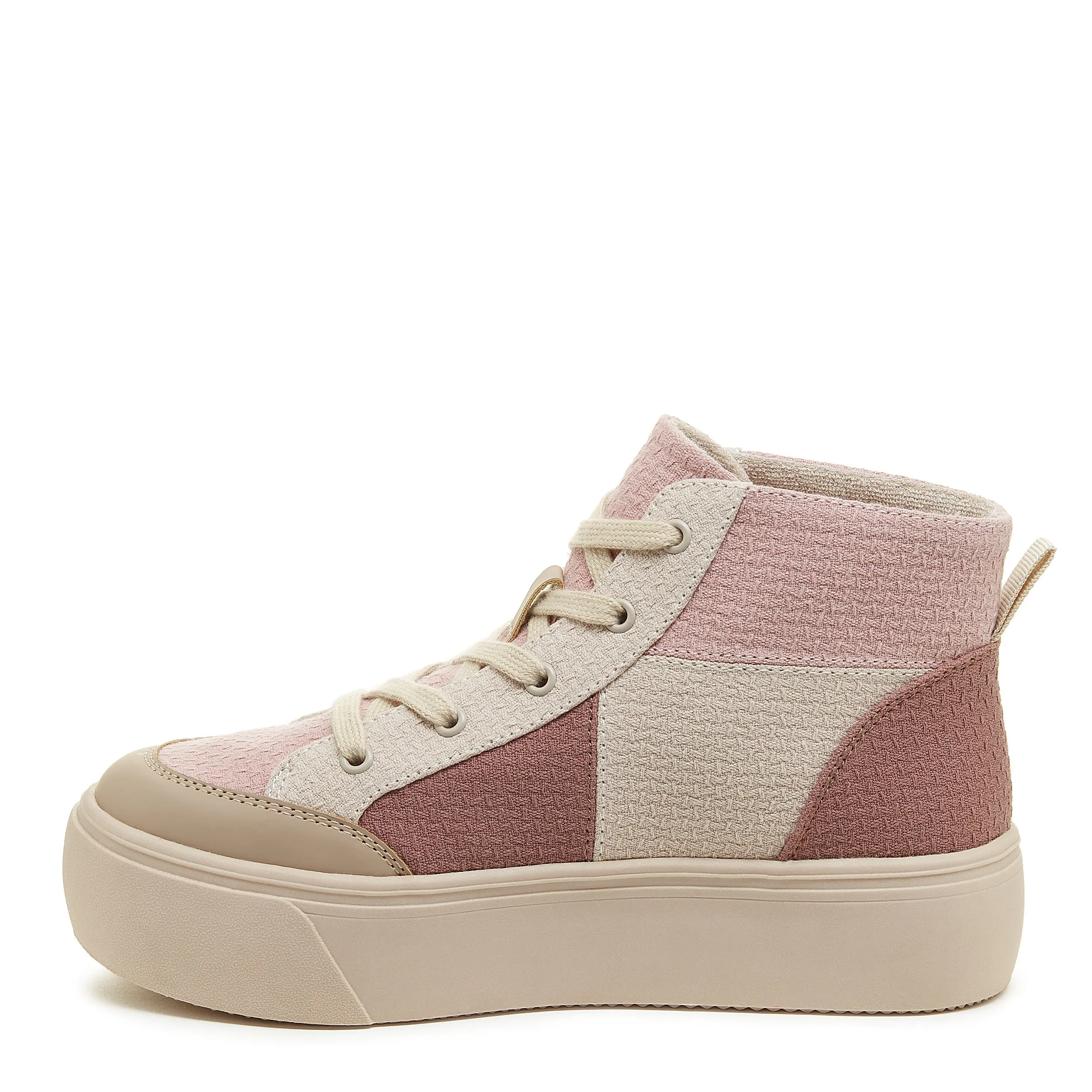 Flair Pink Patchwork Platform Sneaker