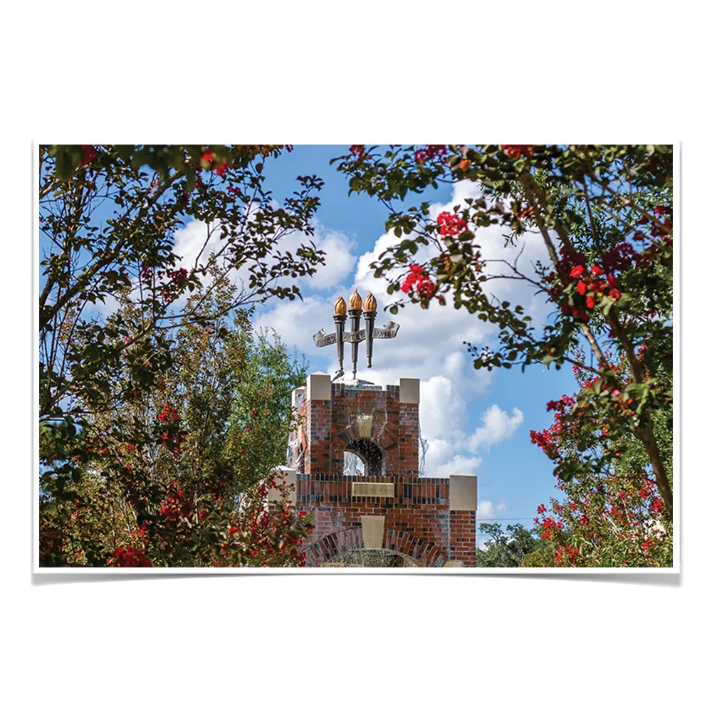 Florida State Seminoles - Red Bloom Framed Torches