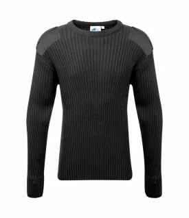 Fort Crew Neck Combat Jumper -BLACK