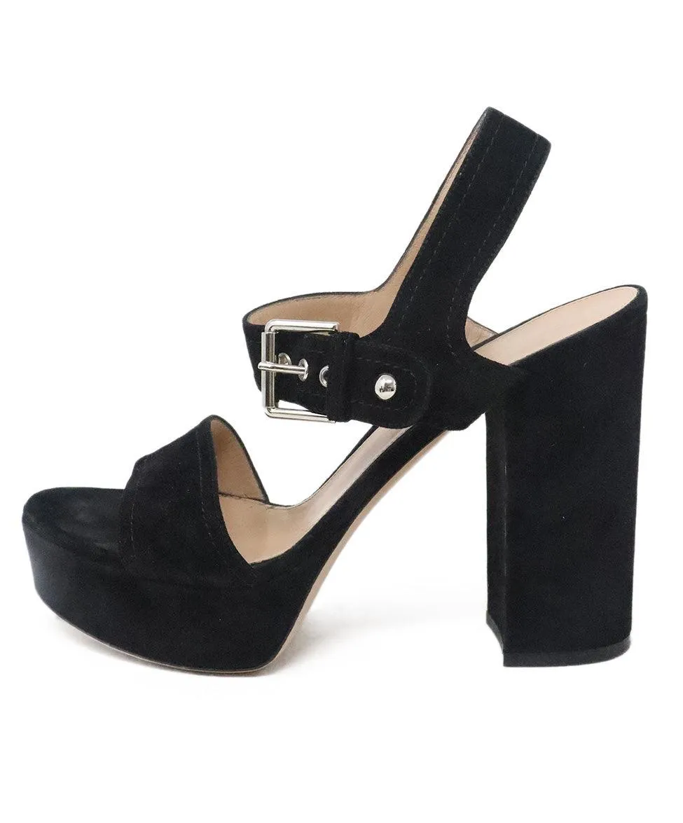 Gianvito Rossi Black Suede Platforms sz 9