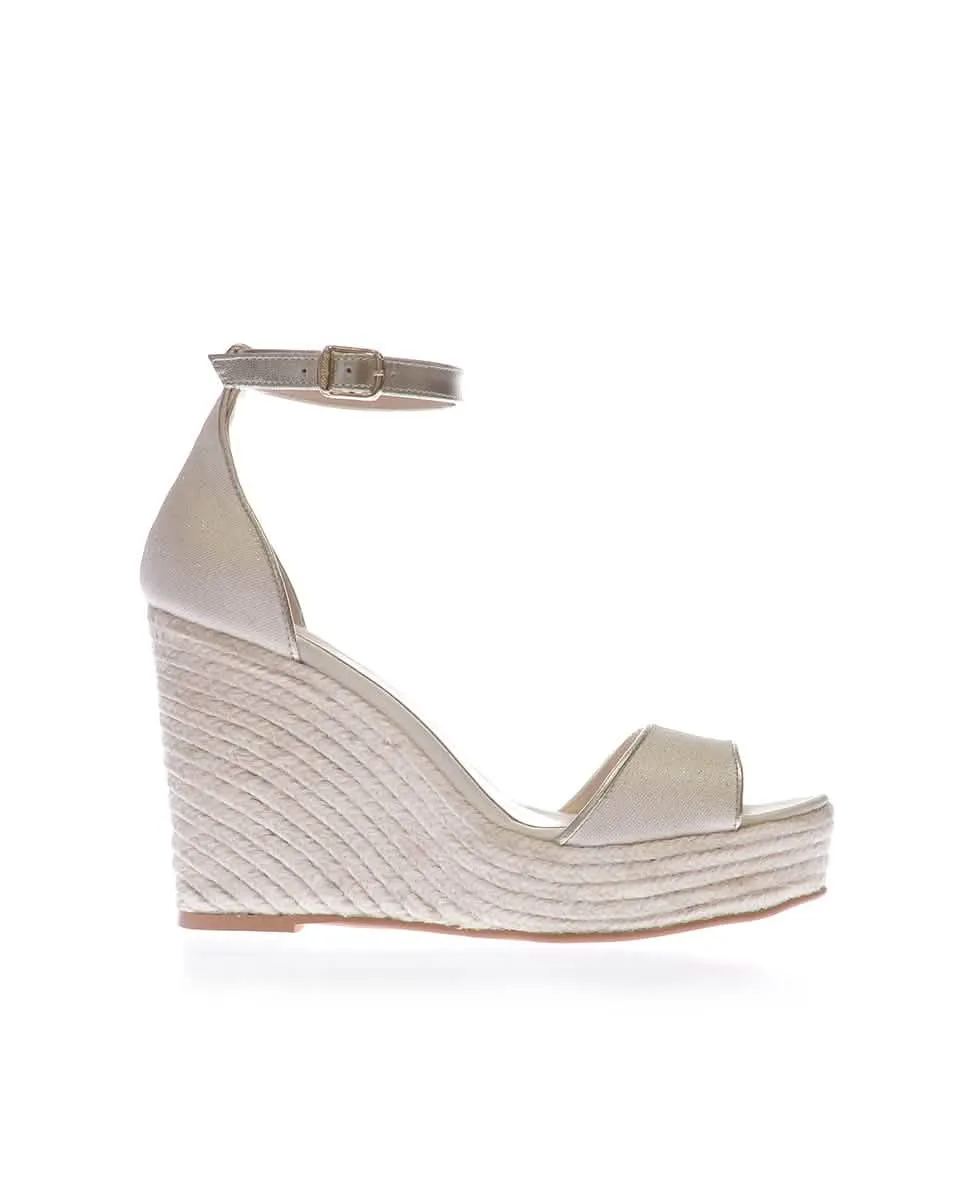 Glitter Cotton Blend Wedge Espadrille for Women - Jolie