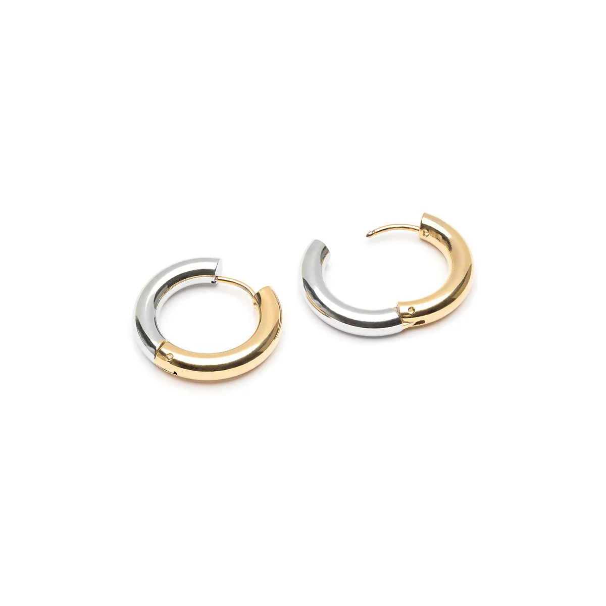 Gold & Silver Chunky Hoop Earrings