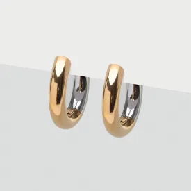 Gold & Silver Chunky Hoop Earrings