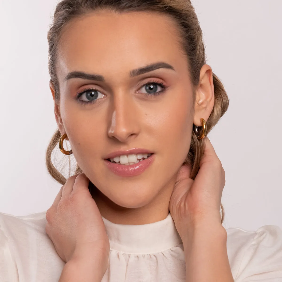 Gold & Silver Chunky Hoop Earrings