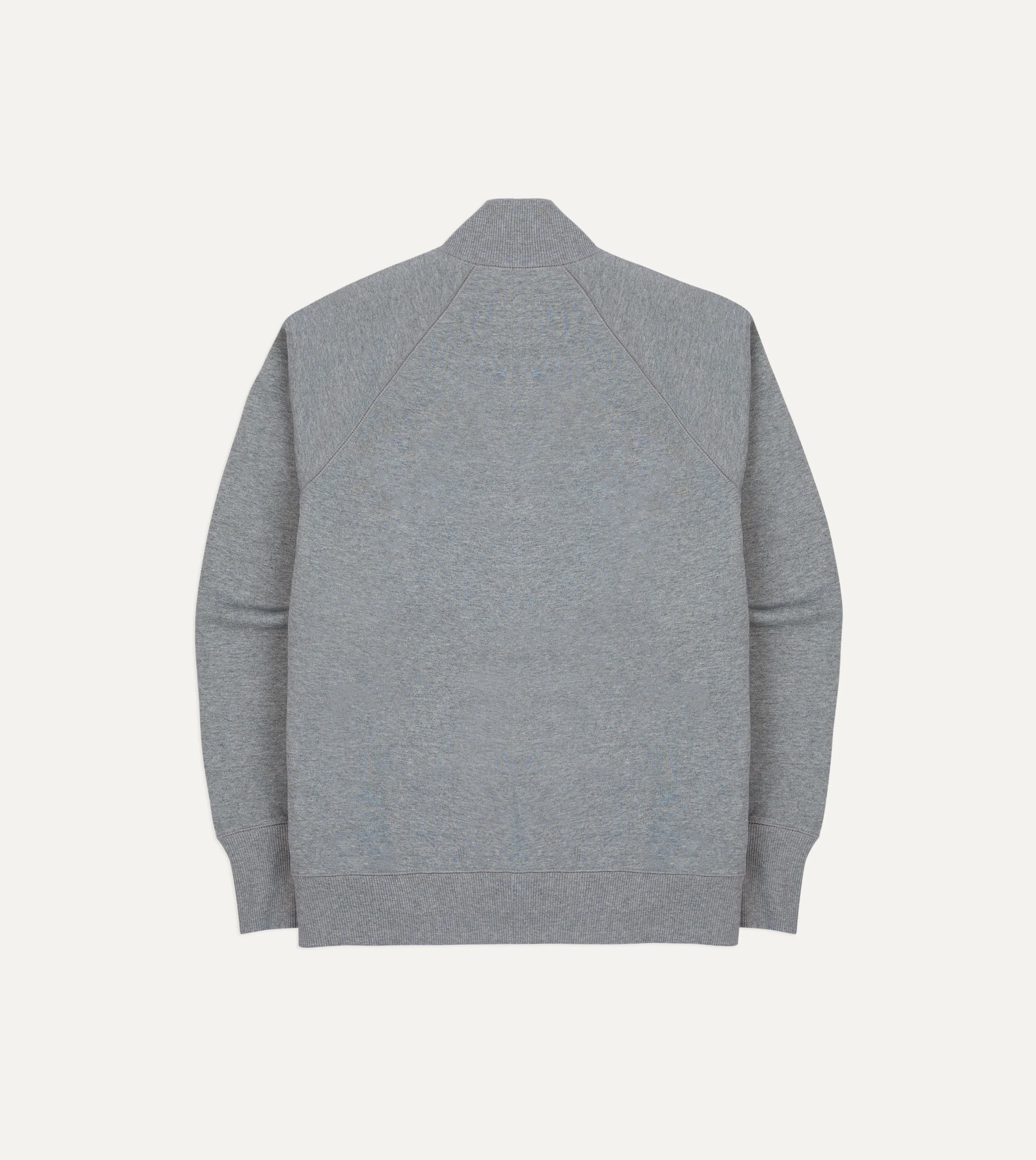 Grey Cotton Quarter Zip Sweatshirt