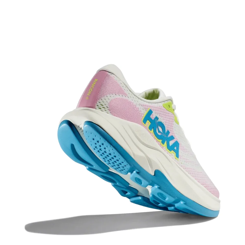 Hoka Women's Rincon 4 Sneaker in Frost/Twilight Pink