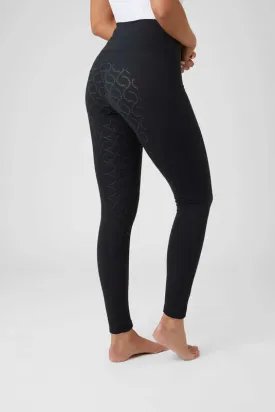 Horze Gillian Women's Full Seat Compression Tights (Black)