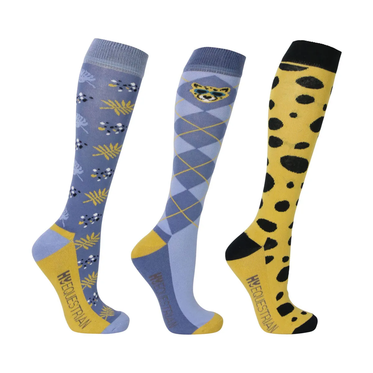 Hy Equestrian Chico the Cheetah Socks (Pack of 3)