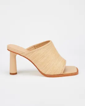 Jacque Heel Natural Woven Textile