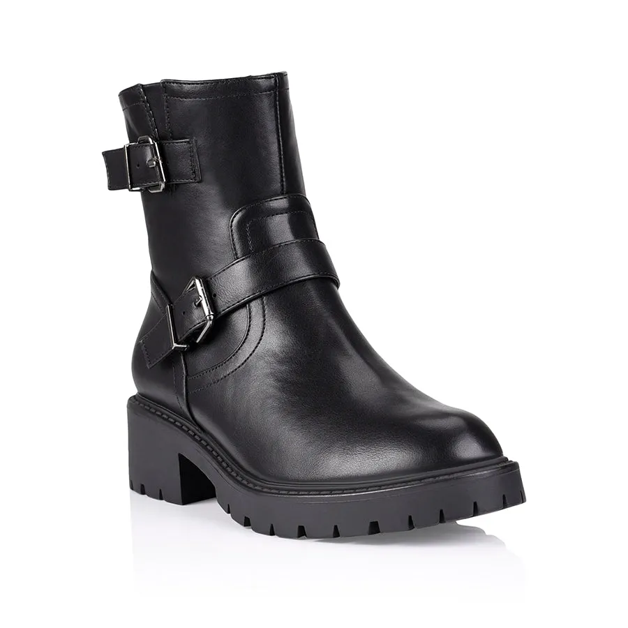 JayJay Combat Boots - Black Smooth