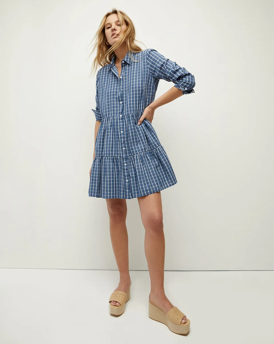 Jemila Plaid Cotton Shirtdress