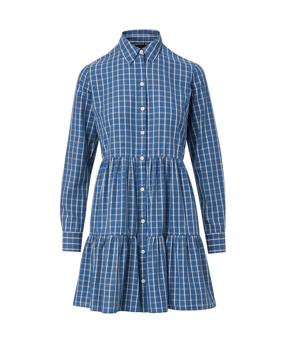 Jemila Plaid Cotton Shirtdress