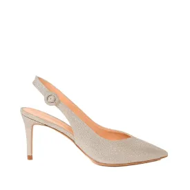 Jolanda Sling Back Pumps In Gold Glitter