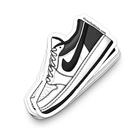 Jordan 1 Low "Reverse Panda" Sneaker Sticker