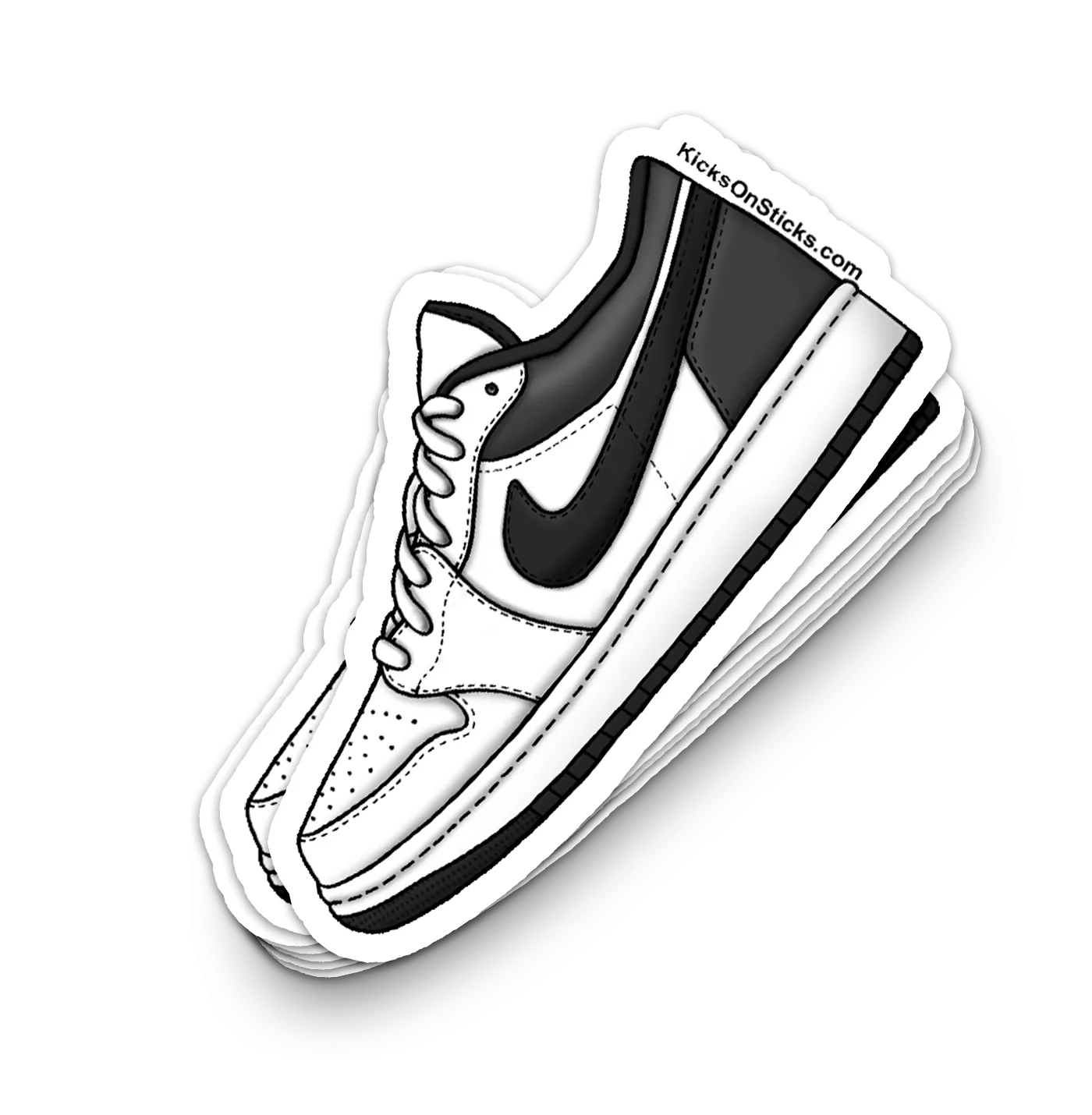 Jordan 1 Low "Reverse Panda" Sneaker Sticker