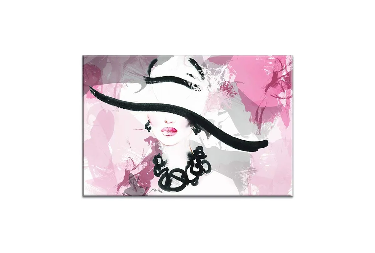 Lady in Large Hat II | Canvas Wall Art Print