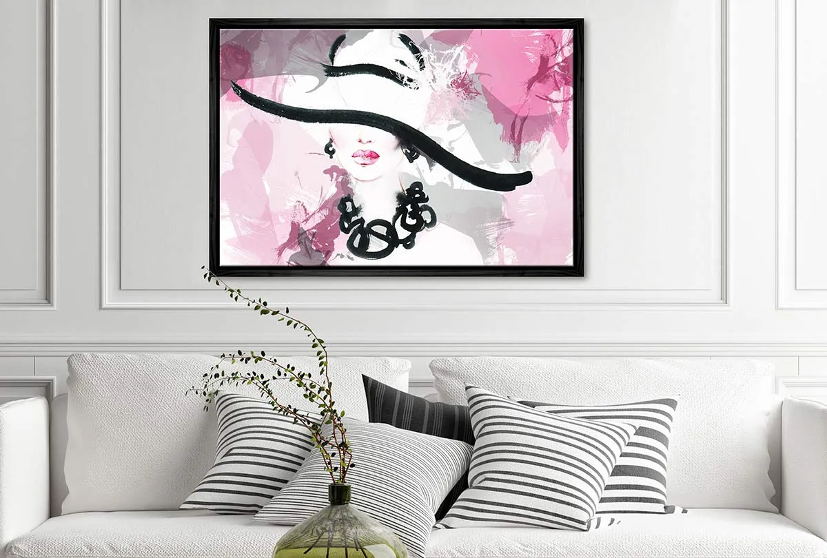 Lady in Large Hat II | Canvas Wall Art Print