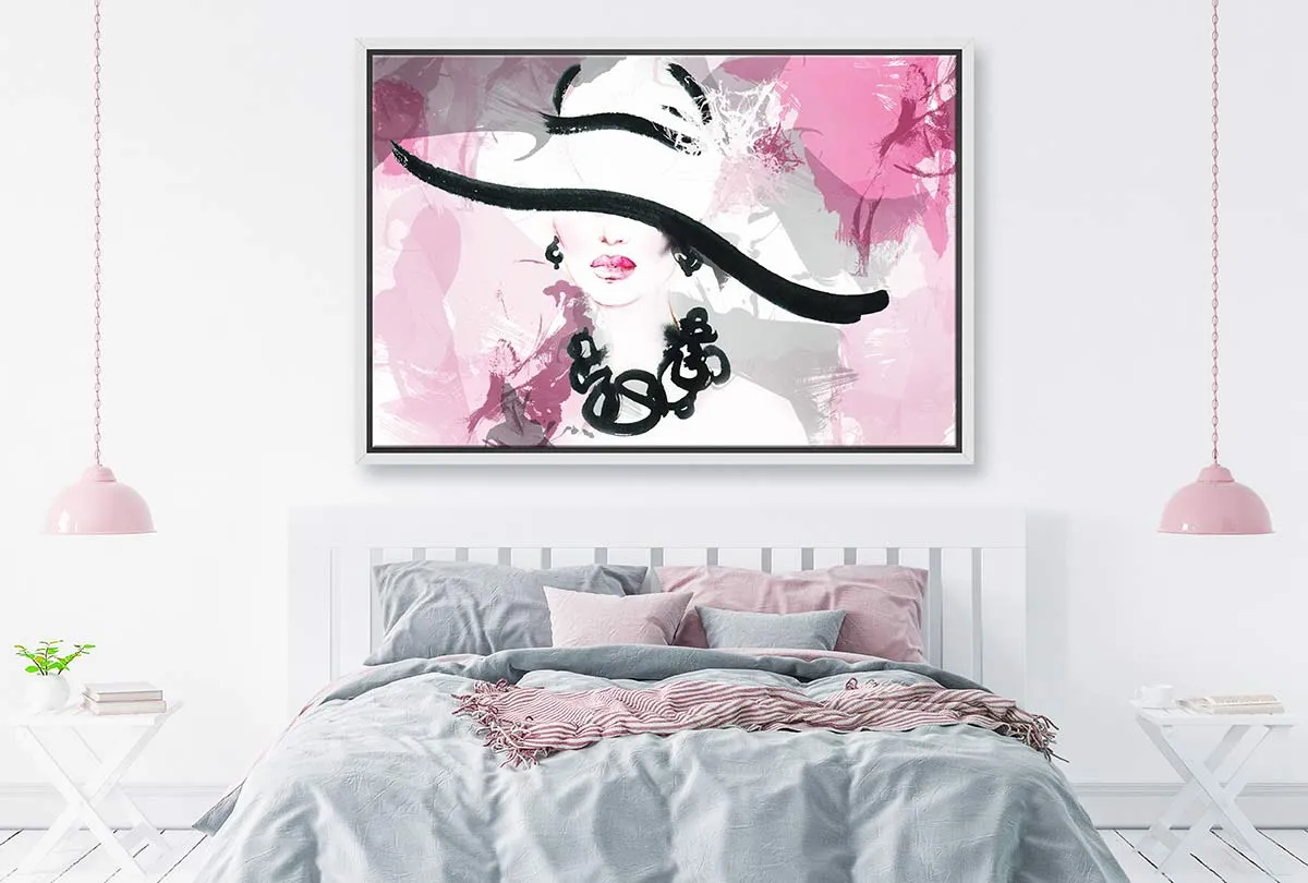 Lady in Large Hat II | Canvas Wall Art Print