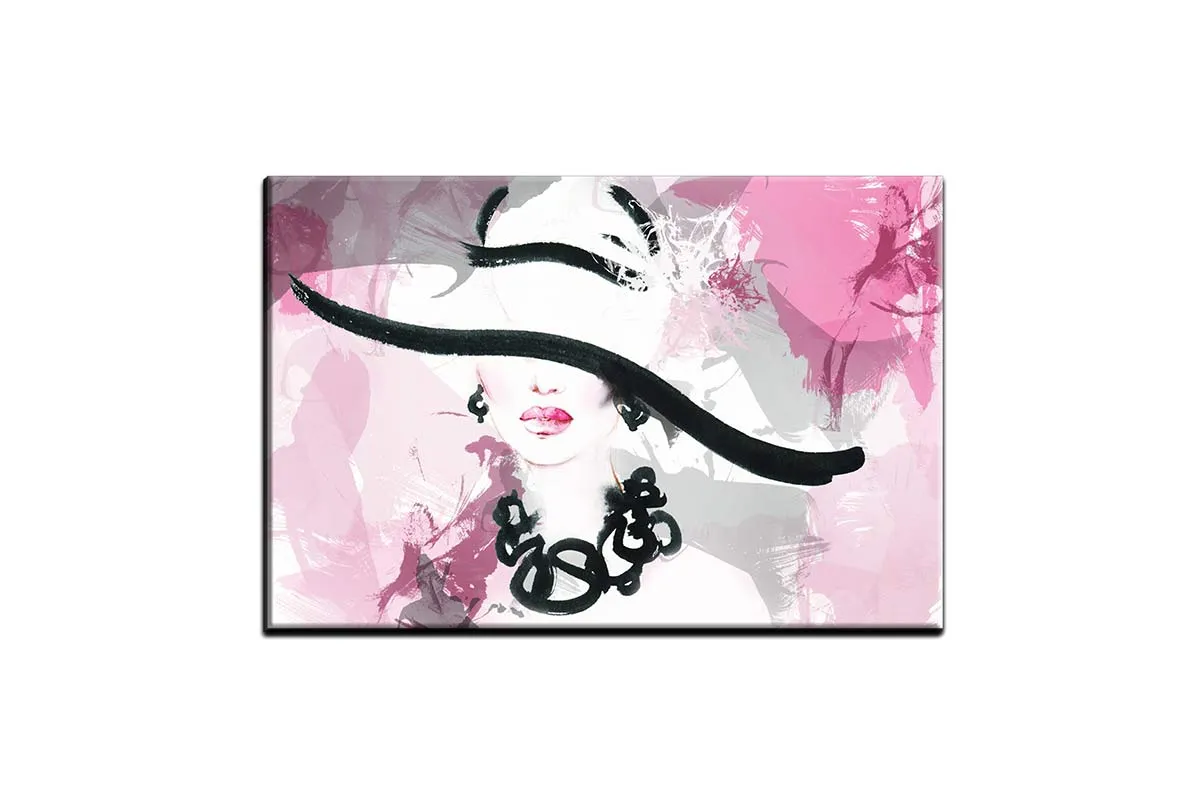 Lady in Large Hat II | Canvas Wall Art Print