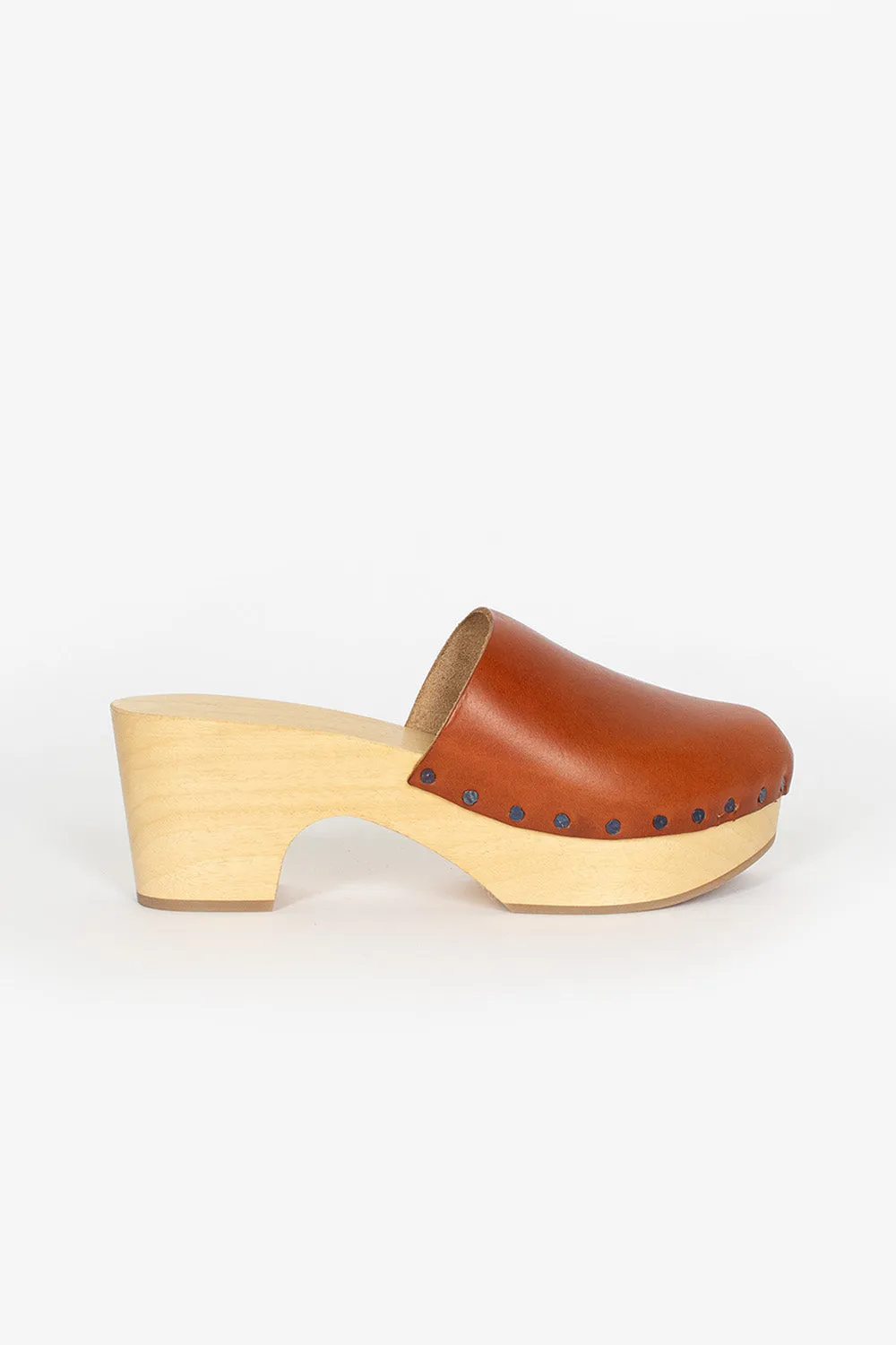 Leather Heeled Clog