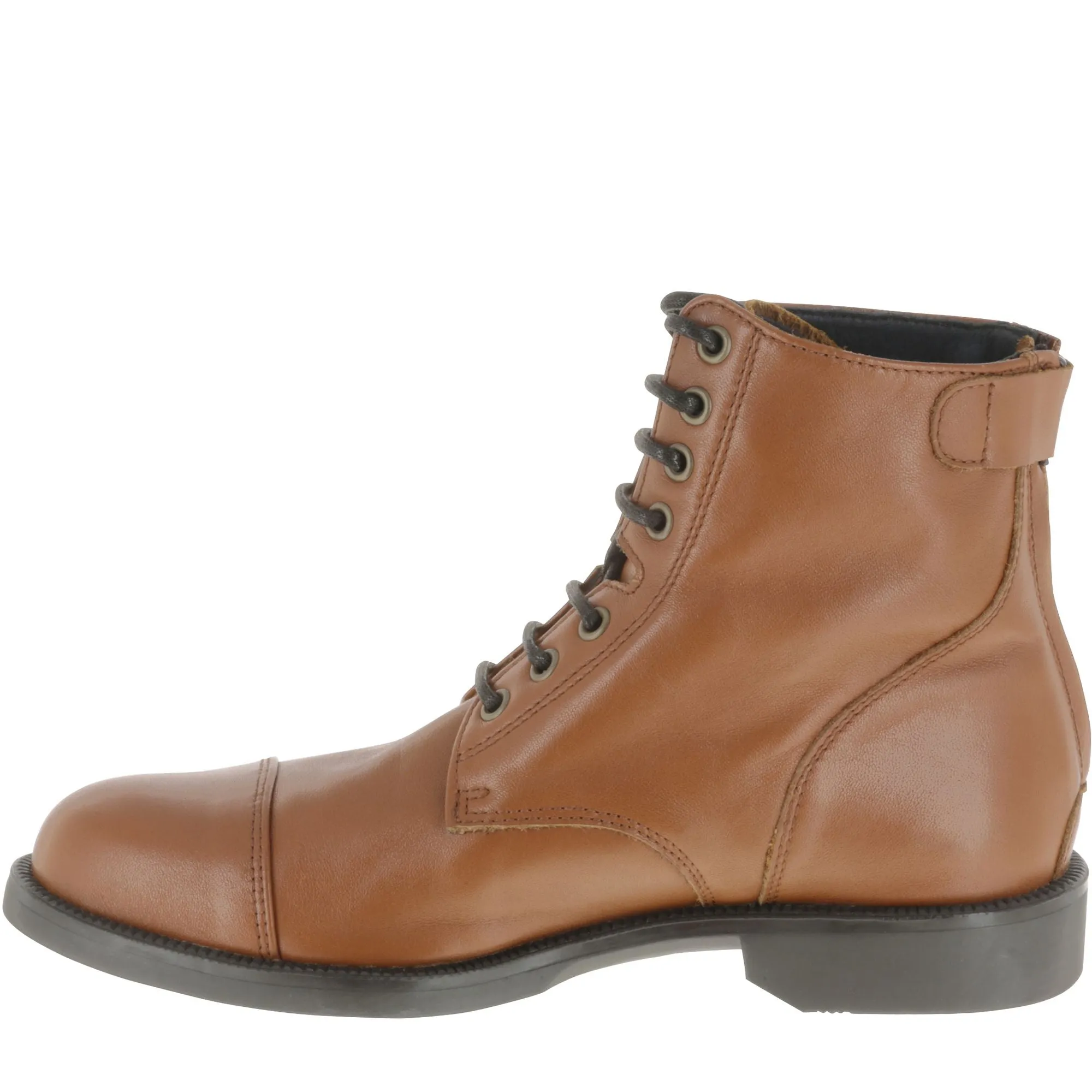 Leather Lace-Up Riding Paddock Boots, Women's