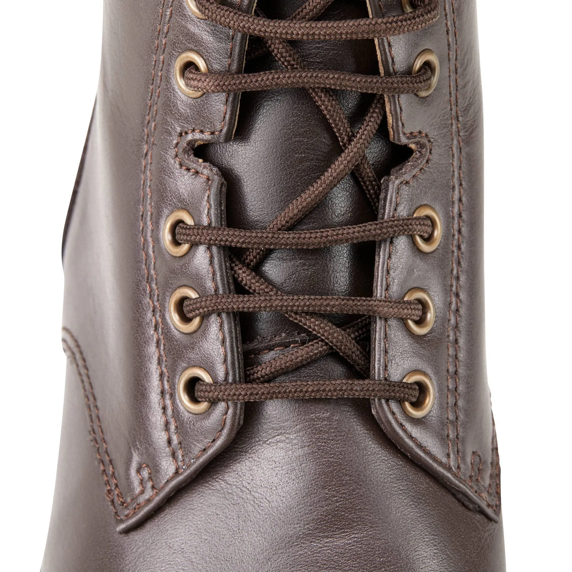 Leather Lace-Up Riding Paddock Boots, Women's