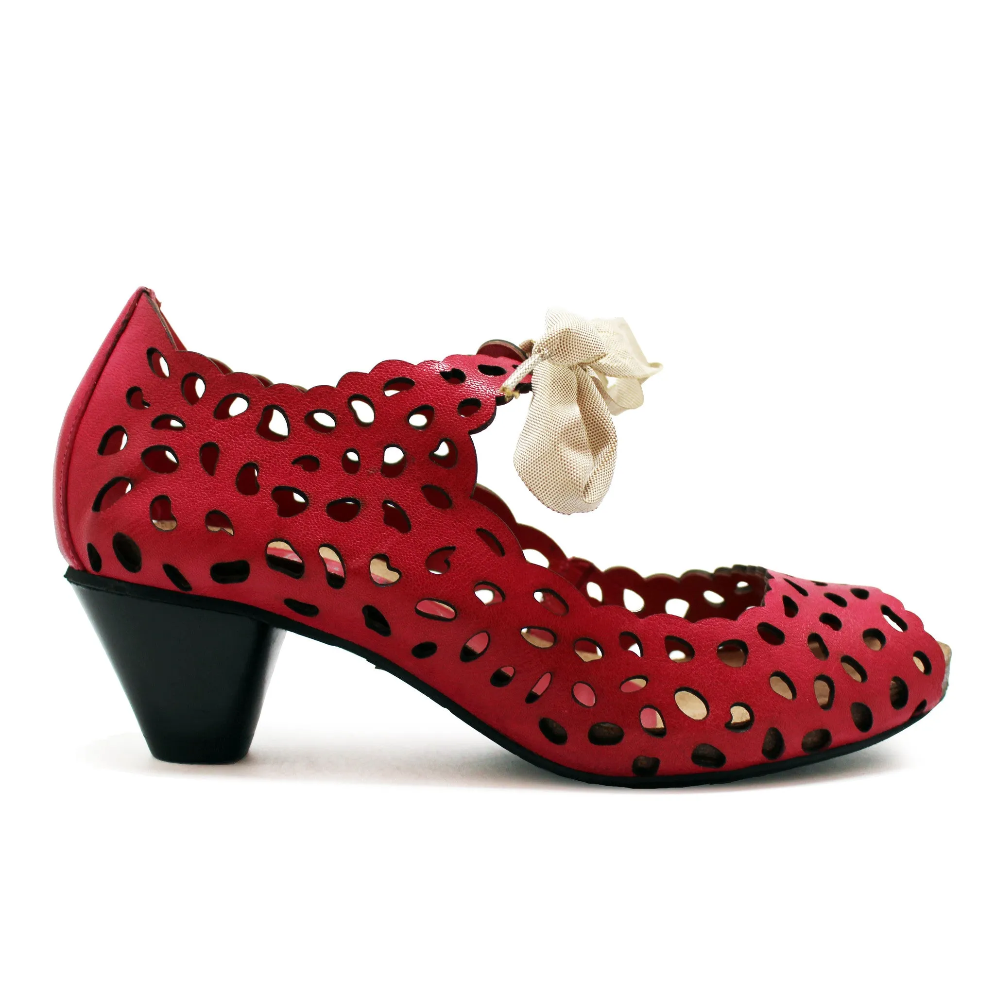 Luca - Fuchsia low heel shoe- LAST PAIR 42!