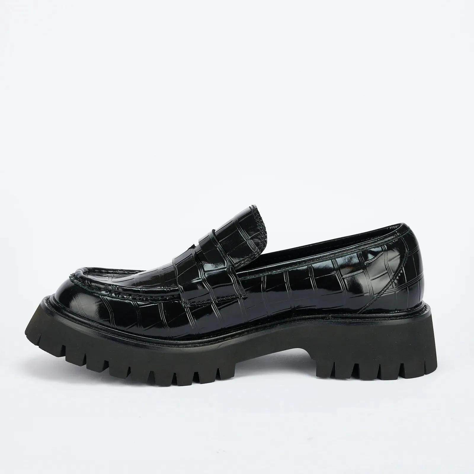 Maritime Loafer - Black Croc