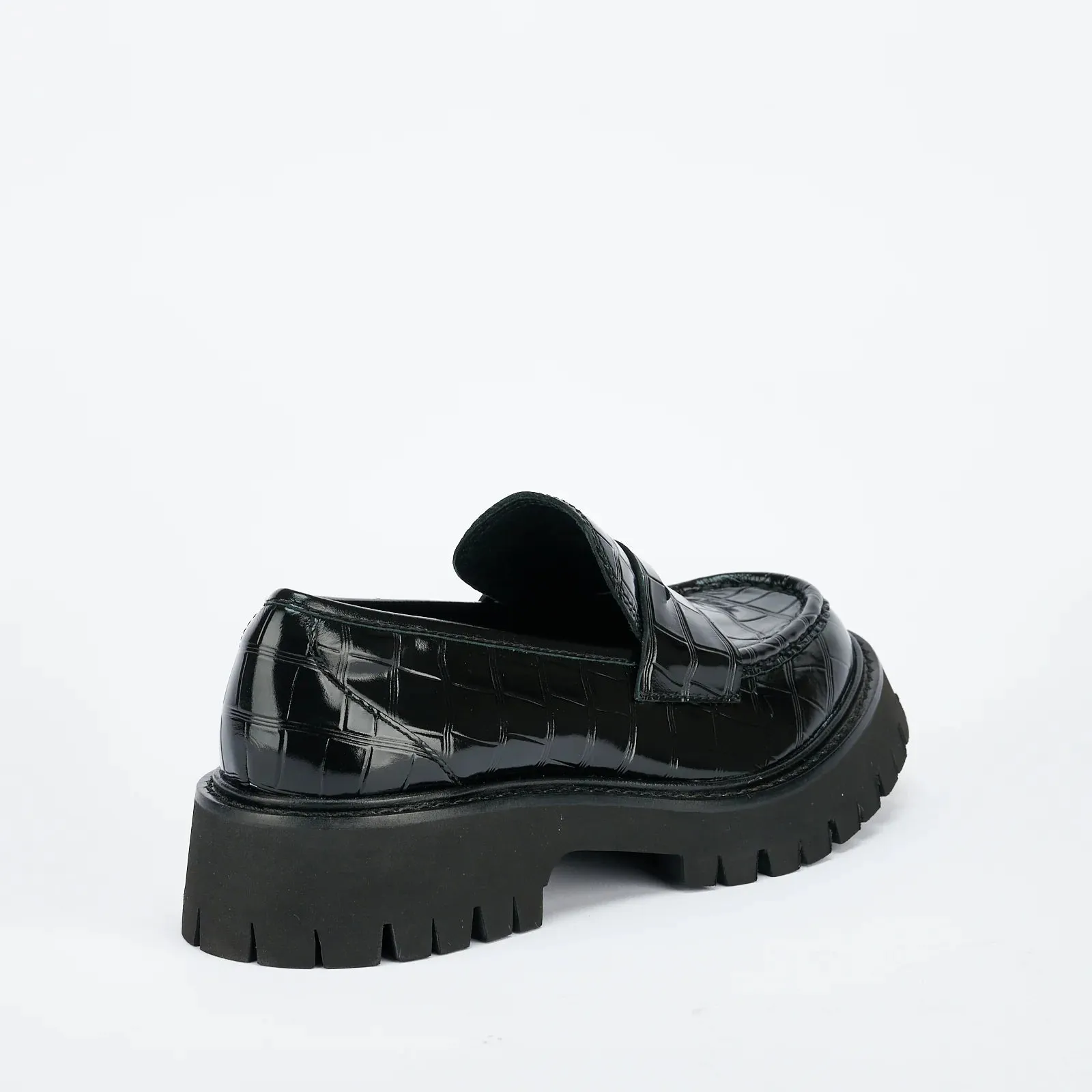 Maritime Loafer - Black Croc