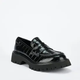 Maritime Loafer - Black Croc