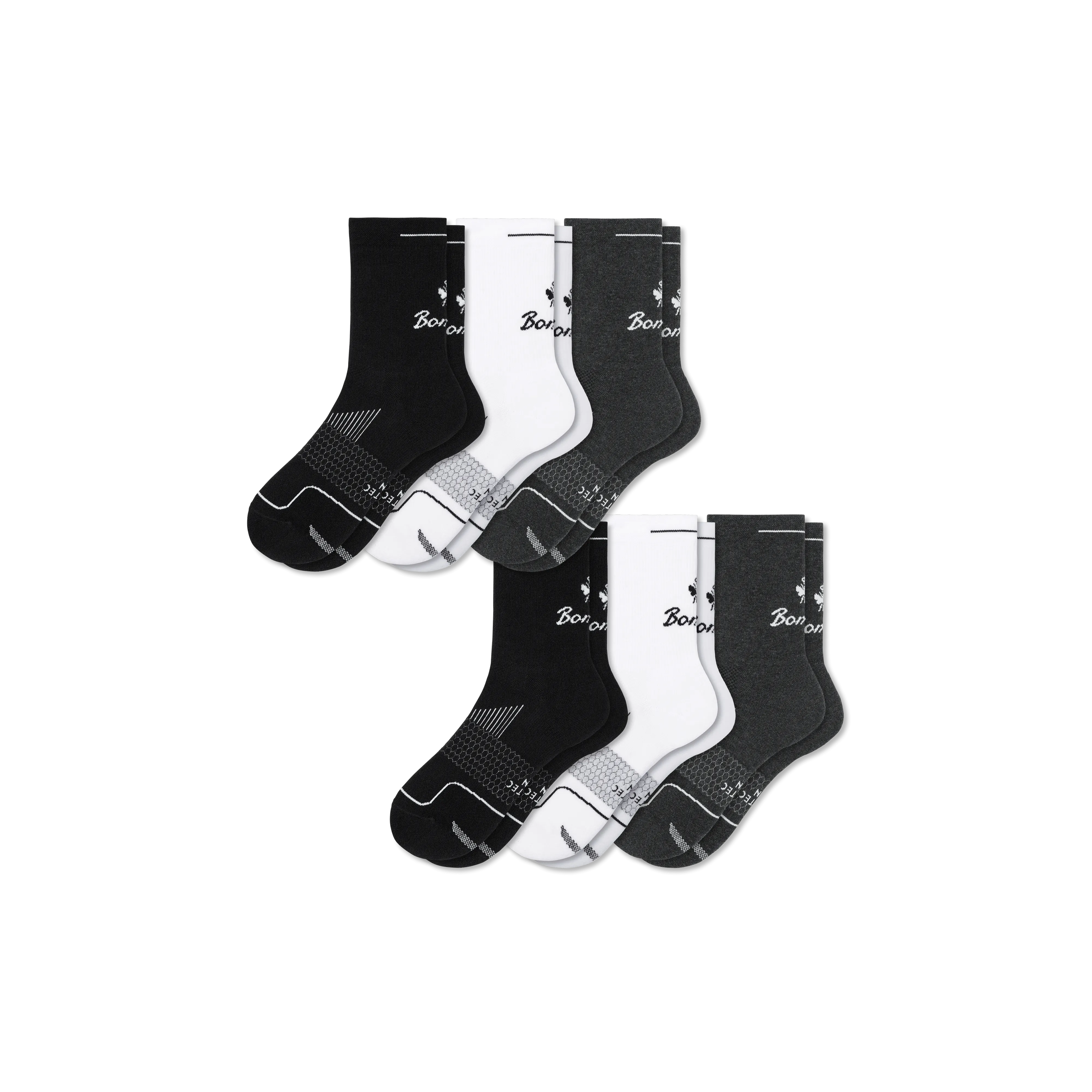 Men's Running Half Calf Sock 6-Pack