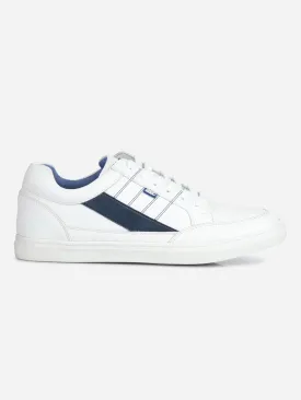 Men's White Lace Up Smart Casual Sneaker (IX1057)