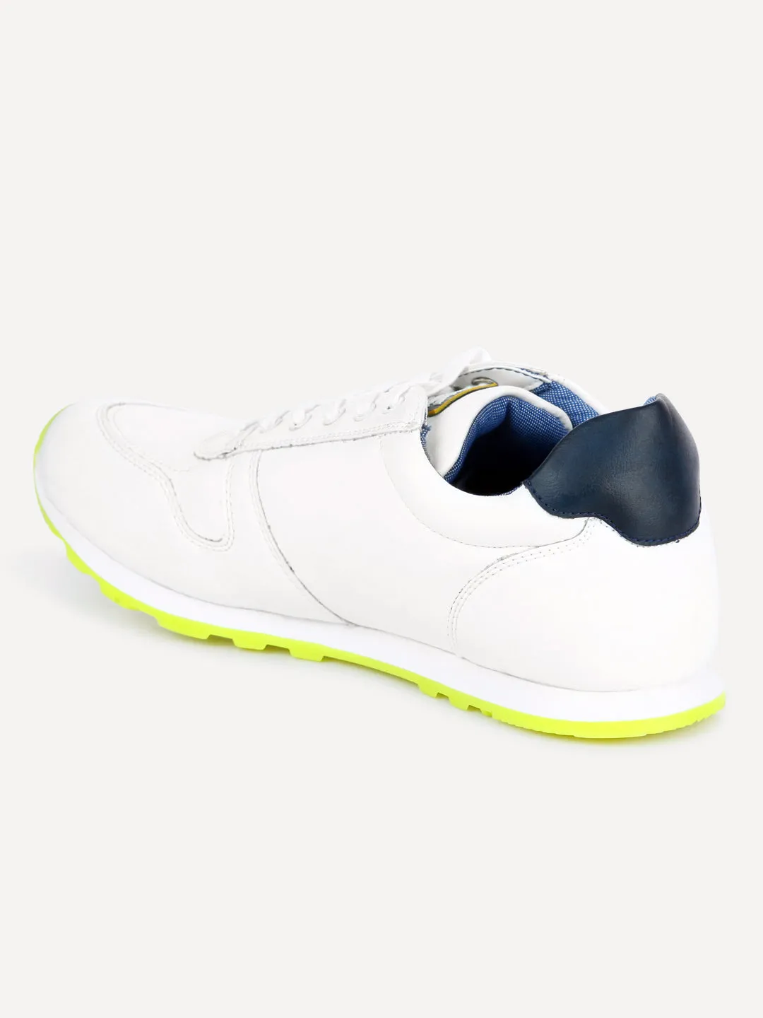 Men's White Lace Up Sneaker (ID3054)