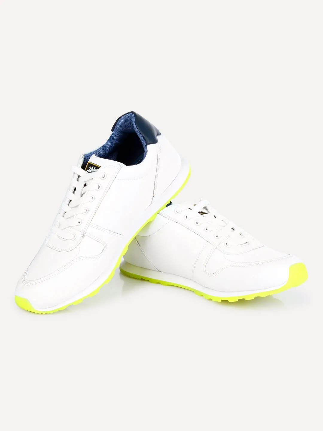 Men's White Lace Up Sneaker (ID3054)