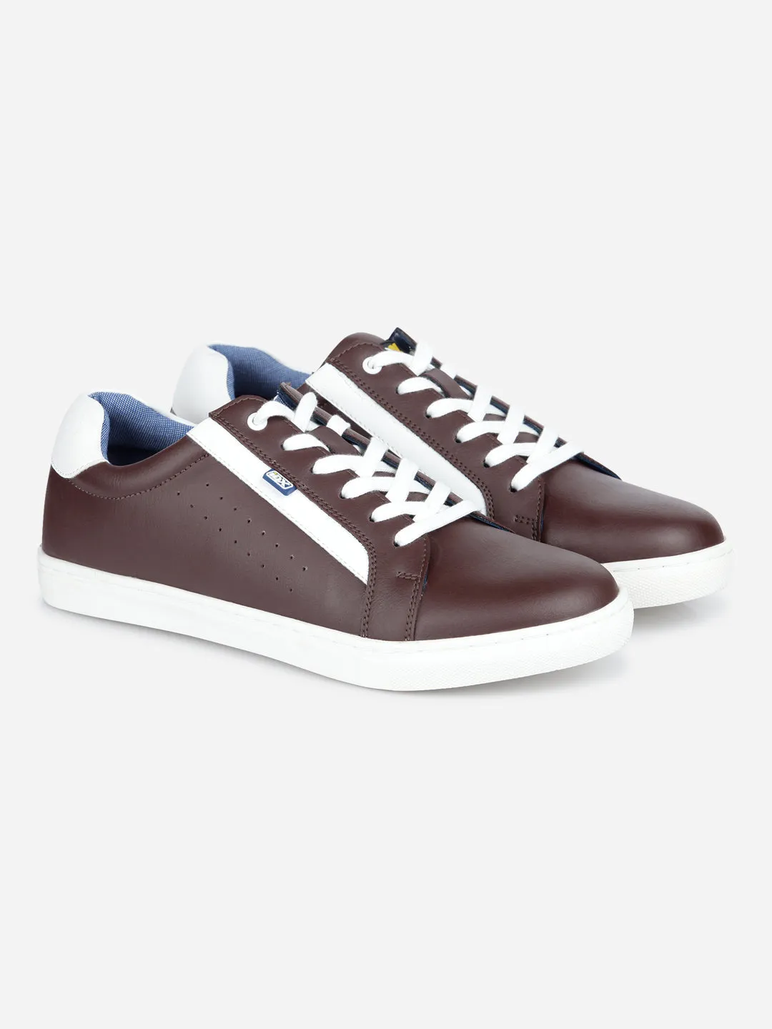 Men's Wine Lace Up Smart Casual Sneaker (IX1058)