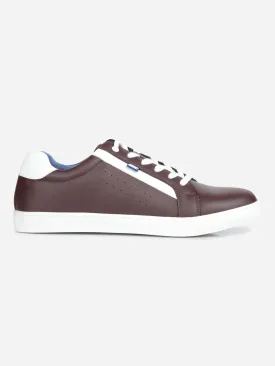 Men's Wine Lace Up Smart Casual Sneaker (IX1058)