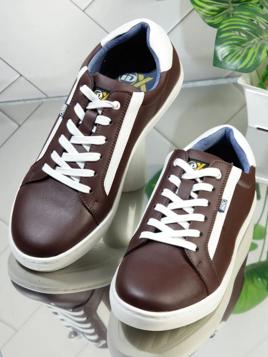 Men's Wine Lace Up Smart Casual Sneaker (IX1058)