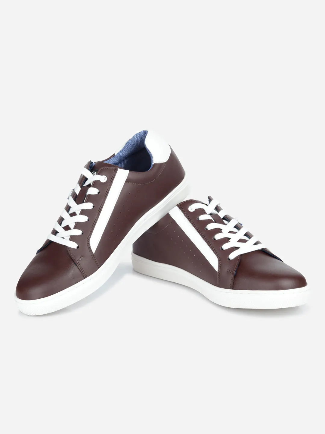 Men's Wine Lace Up Smart Casual Sneaker (IX1058)