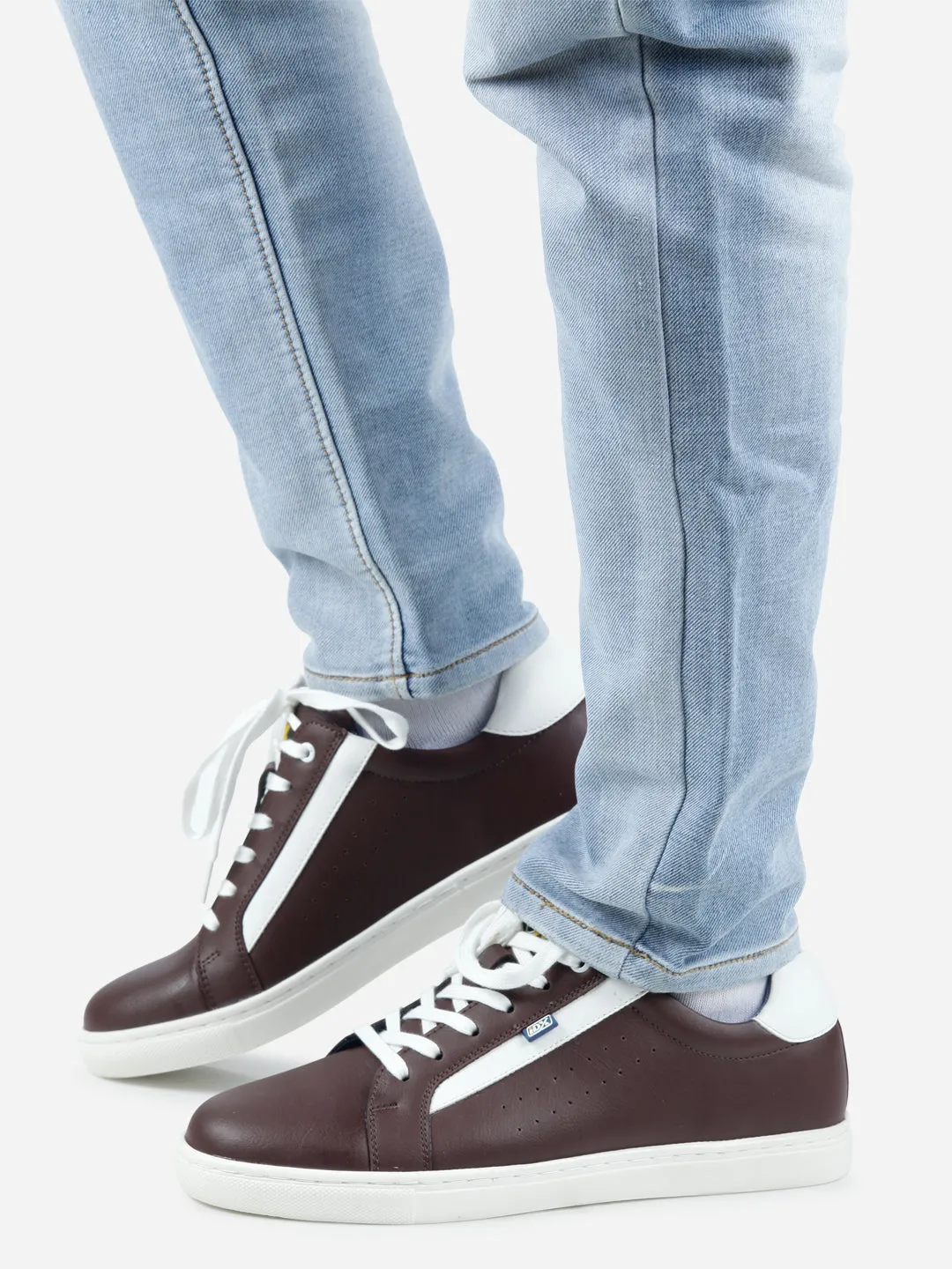 Men's Wine Lace Up Smart Casual Sneaker (IX1058)