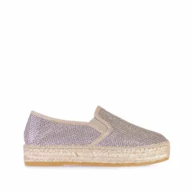 Metallic Cotton Blend Espadrilles for Women - Fonda-S