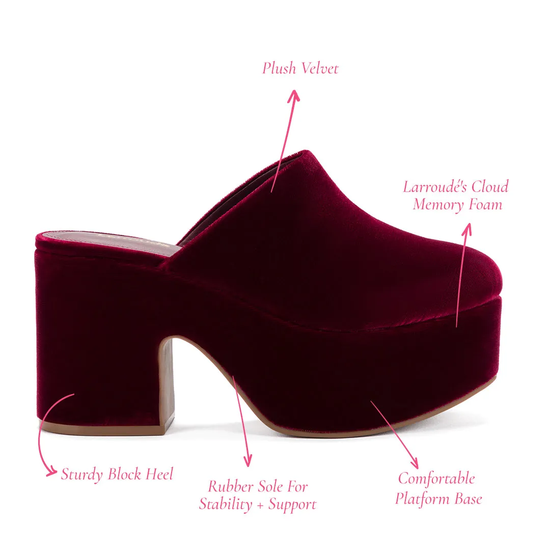 Miso Platform Clog In Wine Velvet