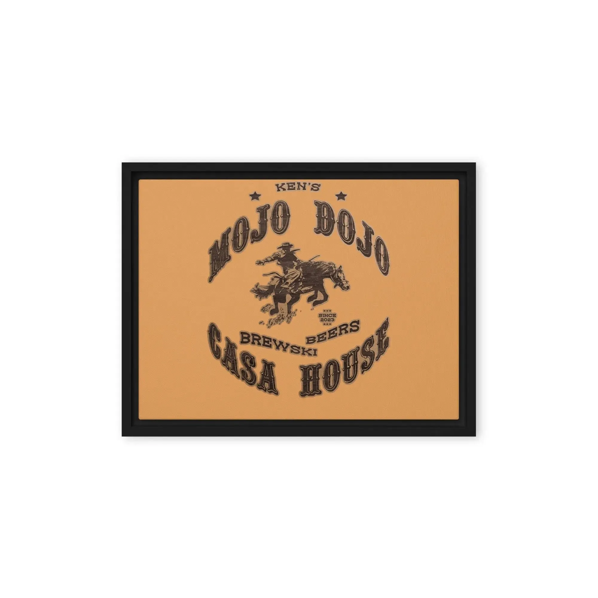 Mojo Dojo Casa House Framed canvas