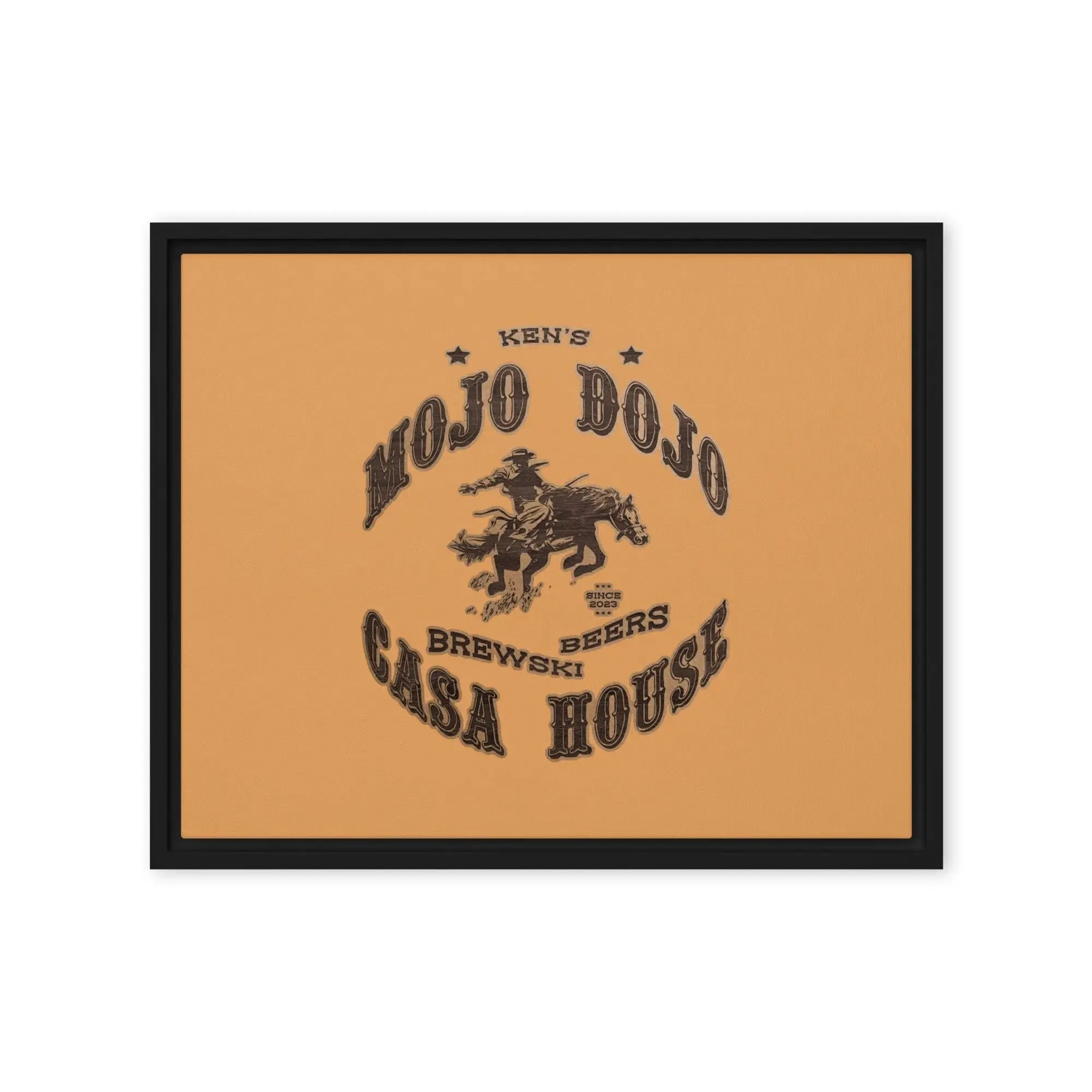 Mojo Dojo Casa House Framed canvas