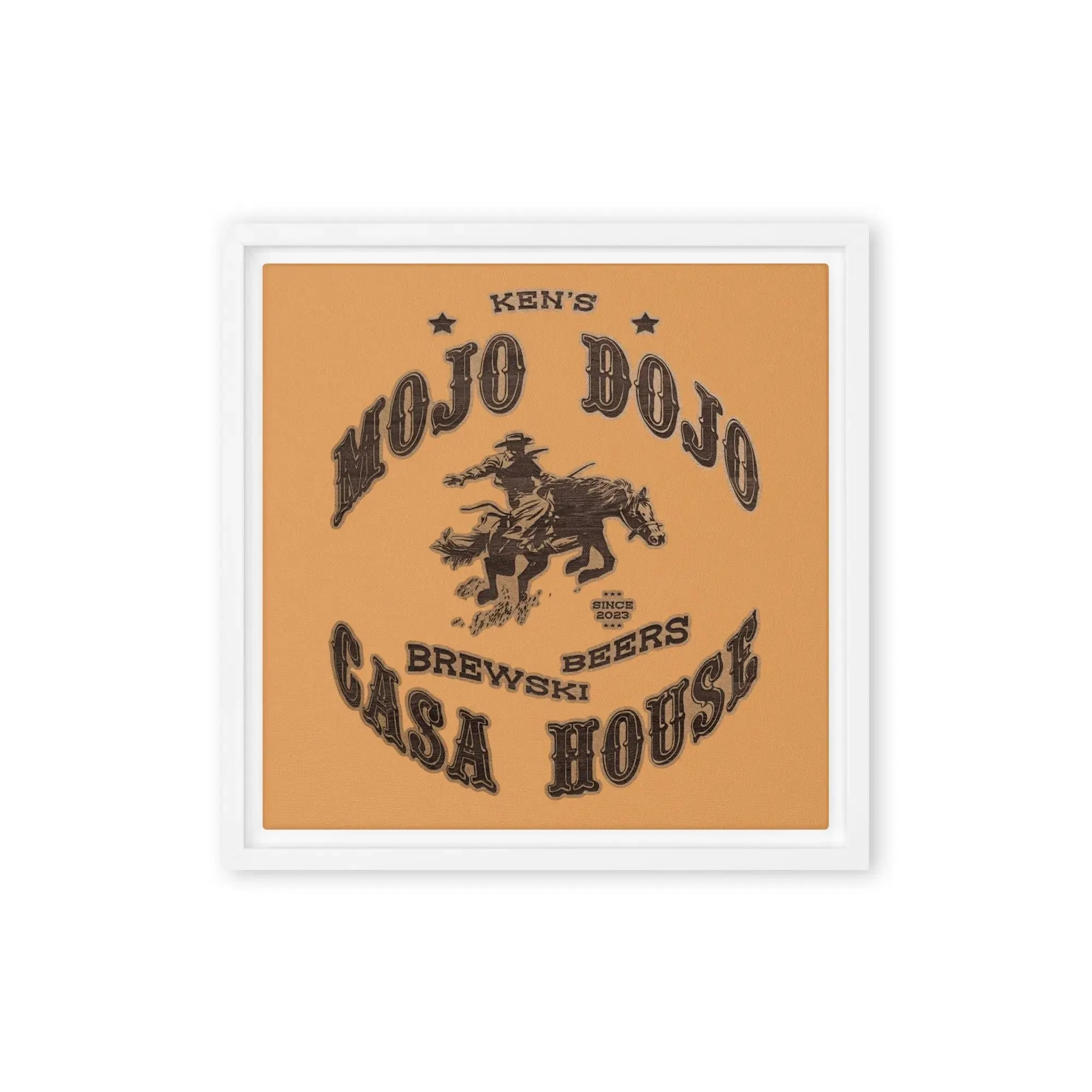 Mojo Dojo Casa House Framed canvas