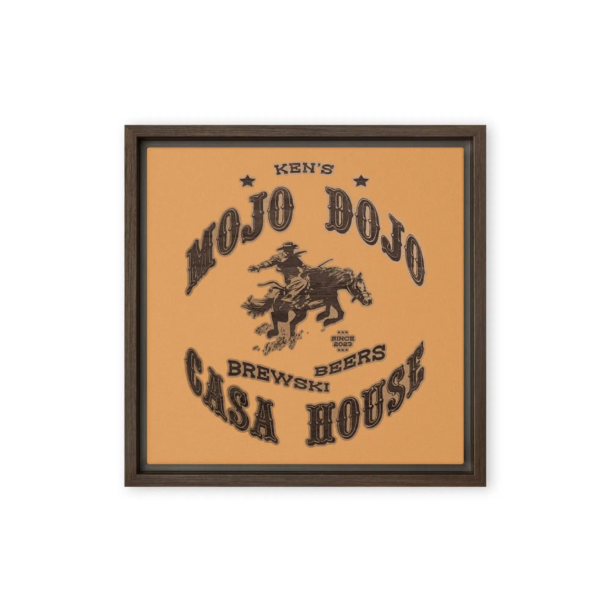 Mojo Dojo Casa House Framed canvas