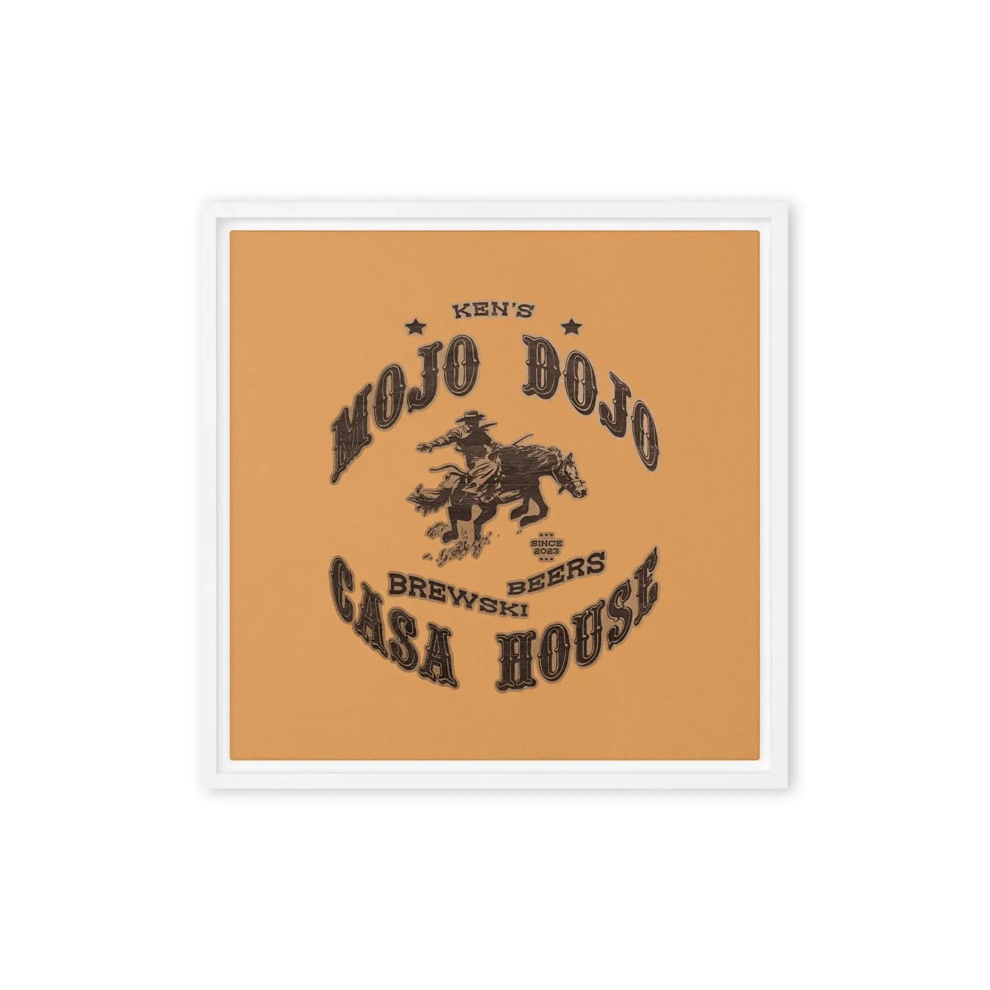 Mojo Dojo Casa House Framed canvas