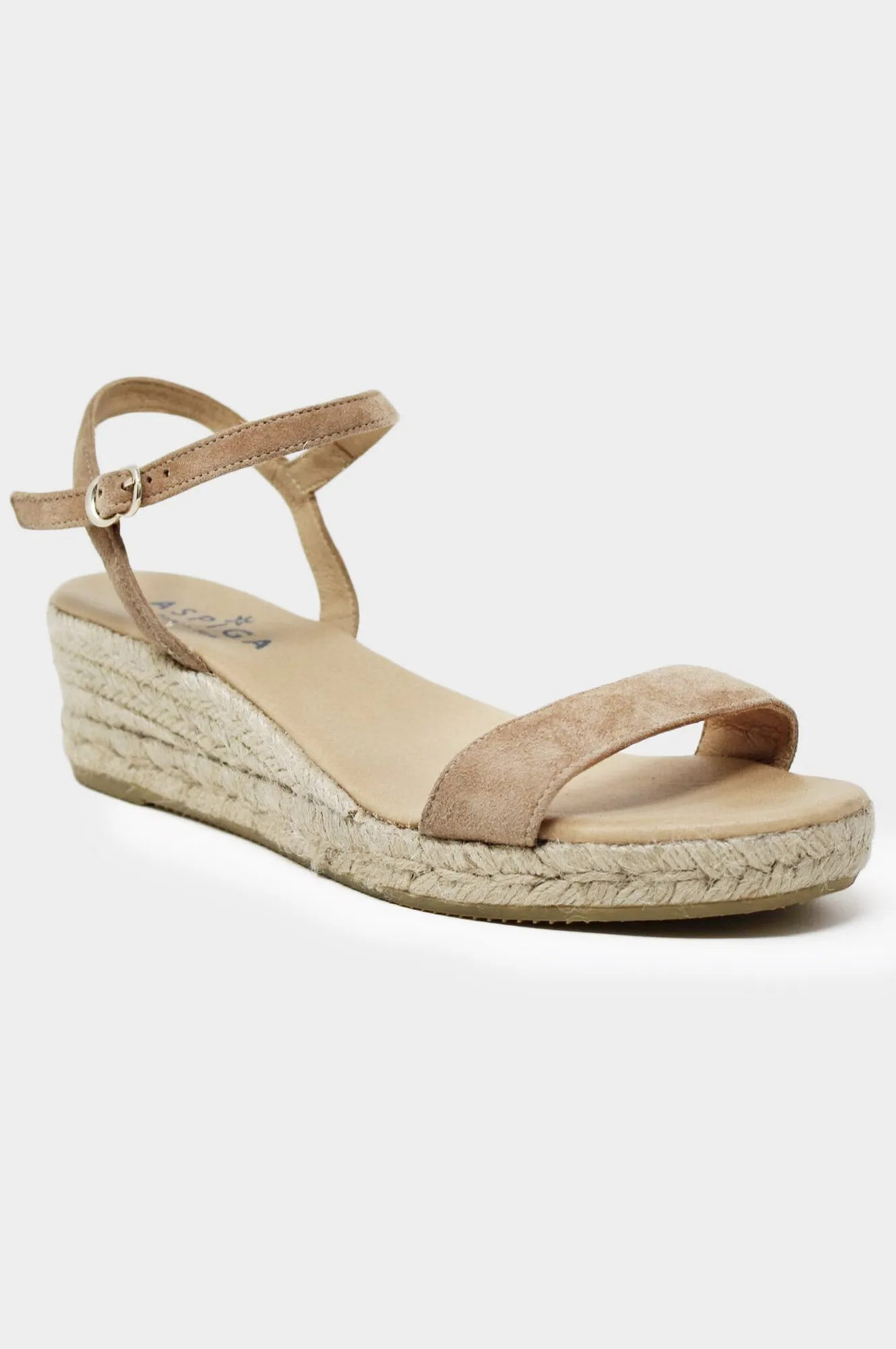 Moli Low Wedge Espadrilles | Almond