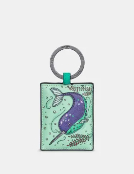 Narwhal Leather Keyring