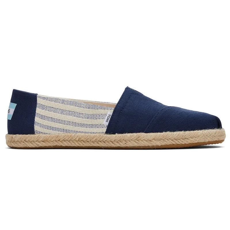 Navy Stripe Sustainable Espadrilles